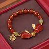 Libro Rojo mismo estilo Pulsera Conejo de Jade femenina ins pequeña pulsera de estudiante de aspecto alto novias regalo antiguo de cumpleaños