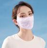 Máscara de Seda Gelo para Mulheres no Verão, Proteção Solar, Proteção UV, Cobertura Facial, Fina, Respirável, Nova Máscara de Proteção para os Olhos de Seda Gelo com Gaze