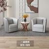 Sofá individual de lujo ligero simple, combinación de silla redonda giratoria, recepción de hotel y oficina de ventas, mesa y silla de negociación, recepción de salón de belleza