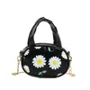 Bolsa de Mão Infantil com Tulipa e Margarida Frescas, Mini Bolsa de Corrente Floral para Meninas, Porta-Moedas de Viagem para Bebê, Tendência