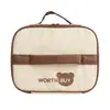 Bolsa térmica Oxford espessa para almoço no trabalho, com forro de folha de alumínio para conservação de calor e frio, bandeja de almoço portátil e fecho de zíper