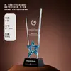 Trofeo de Cristal Personalizado con Grabado de Color Creativo para Reunión Anual, Concurso de Empleado Destacado y Conmemoración de Evento