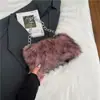 Bolsa de Ombro Feminina da Moda 2025 Inverno Nova Bolsa de Axila com Corrente Bolsa de Jantar Pelúcia de Alto Valor