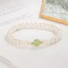 Pulsera de Jade Hetian y Perlas de Lujo Ligero y Minimalista para Mujer, Diseño de Nicho Ins con un Toque de Alta Gama, Nuevo Estilo de Verano 2023 de Moda para Mujer