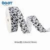 Cinta con estampado de leopardo, rayas blancas y negras, con lazo, transferencia de calor floral, para embalaje de flores, venta al por mayor de fábrica