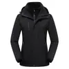 Chaqueta impermeable y resistente al desgaste de dos piezas con capucha 3 en 1 personalizada para otoño e invierno, para montañismo al aire libre, para hombres y mujeres, con impresión de logotipo