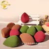 Herramientas de belleza esponja de maquillaje forma de huevo de belleza degradado fina y suave no absorbe el polvo esponja de maquillaje sabor a kiwi sin látex algodón para maquillaje