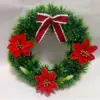 Decoraciones navideñas directas de fábrica Corona navideña Adornos artesanales navideños Corona colgante para puerta de árbol de Navidad