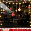 Decoraciones navideñas pegatinas electrostáticas para puertas de vidrio colgante de árbol de Papá Noel pegatinas para escaparate diseño para cabecera de puerta