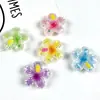 Accesorios de resina de flor translúcida brillante simulada para joyería DIY, pegamento de crema hecho a mano, zapatos con agujeros, pasadores para el cabello y accesorios para el cabello