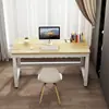 Mesa simples estilo apartamento para alugar, adequada para uso doméstico, mesa de estudo para estudantes, escrivaninha, encostada na parede, mesa retangular longa, mesa de computador