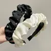 Tiara de Gipsófila com Strass para Mulheres 2025 Novo Estilo de Moda de Alta Qualidade Tiara Alta Plissada para Cabeça Grampo de Cabelo