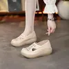 Liquidación Marca Bai Zhenhe Zapatos Planos Cerrados de Cuero Genuino Ligeros con Suela Gruesa para Mujer Sandalias de Moda Simples Transpirables Calados Versátiles