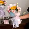 Día de San Valentín Pieza Moldeadora Todo en Uno Estilo Chanel Impermeable Recubierto de un Solo Lado Espesado Material DIY para Empaque de Ramo de Floristería