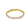 Corrente Tennis Hip-Hop Popular Europeia e Americana 3-6mm, Pulseira Luxuosa de Zircônia Totalmente cravejada com Diamantes, Acessório da Moda Unissex Transfronteiriço