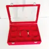 Caja Negra a Prueba de Polvo con 18 Compartimentos para Joyas, Collares, Anillos, Pendientes, Pulseras y Artículos de Colección, con Tapa