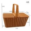 Cesta de piquenique portátil de outono com tampa, imitação de trama de rattan, para comprar legumes, colher frutas, materiais de proteção ambiental, vendas diretas da fábrica de origem