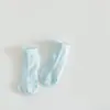 Novedades Primavera y Verano para Bebés y Niños Pequeños Malla Transpirable Absorbente de Sudor Color Liso Algodón Peinado Calcetines de Bebé Algodón Peinado Sin Costuras Cosido a Mano