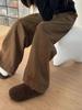 Niche Pure Desire Jeans de Pierna Ancha 2025 Nuevo Primavera Suelto Casual Estilo Perezoso Spice Girls Sexy Pantalones marrones