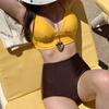 Traje de Baño Nuevo 2024 Dividido de Cintura Alta para Mujer Cubre Vientre Adelgazante Vacaciones en la Playa Aguas Termales Ropa de Baño para Mujer Venta al Mayoreo de Fábrica
