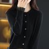 Jaqueta Cardigan de Tricô de Lã Novo Estilo Outono/Inverno 2026, Peça de Roupa Externa Estilosa e Fashion para Mulheres, Top Curto