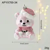 Novas Decorações de Natal Rosa de Alta Qualidade Doces Plástico Desenho Animado Pingentes Decoração de Árvore de Natal Enfeites Pendurados
