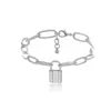 Joyería Transfronteriza Europea y Americana Cadena Figaro Geométrica Personalizada Decoración de Tobillo Moda Femenina Conjunto de Pedrería en Forma de Candado Tobillera Multicapa