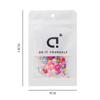 Perlas de ABS de Alto Brillo Coloridas Galvanizadas de Media Ronda Mezcladas con Pedrería de Resina 3-10 mm Perlas de ABS de Venta Caliente en Amazon Joyería DIY