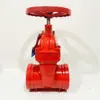 Válvula de compuerta con ranura para abrazadera y vástago oculto, sello blando, asiento elástico, material de hierro dúctil, vástago de válvula de acero inoxidable 201