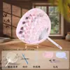 Ventilador de Tricô com Fio de Macaron Desenho Animado Kit de Material de Colagem Pom-Pom Artesanal Brinquedo Infantil para Jardim de Infância