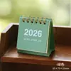 Mini Calendario de Escritorio Completo 2026, Simple y Portátil, Calendario Retro de Registro, Calendario Lunar, Decoración de Escritorio, Adorno Pequeño