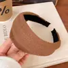 Diadema de Terciopelo con Ala Ancha Otoño Invierno para Mujer, Estilo Retro Suave, Diadema Alta para la Parte Superior de la Cabeza, Temperamento Versátil, Pinza para el Cabello que No Ahoga, Accesorios para el Cabello