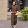 Conjunto de Tres Piezas para Primavera/Otoño 2026: Chaleco con Retazos Nuevo, Pantalones de Pierna Ancha, Estilo Chino Nuevo, Adelgazante, Versátil