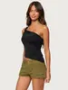 Suministro Transfronterizo Europeo y Americano Y2K Sexy Top de Tubo de un Hombro Moda Callejera Ajustado Top Interior de un Solo Hombro para Mujer