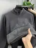 Suéter de Lã Inverno Chenille Peça Única para Homens, Forrado com Lã e Espessado, Gola Alta Meia, com Zíper, Blusa Quente, Camada Base