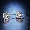 Pendientes de plata esterlina XYL S925 con diseño de mosant, pendientes sencillos clásicos de cuatro garras, fabricantes de fuentes mayoristas que apoyan una generación de cabello