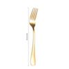 Juego de Cubiertos de Acero Inoxidable Transfronterizo para Uso Doméstico, Cuchillo para Bistec Occidental Creativo Color Dorado, Tenedor, Cuchara y Cucharita para Café, Producto Transfronterizo de Venta Caliente