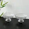 Cuenco de Fruta de Cristal con Pie Alto Cuenco de Fruta de Alta Apariencia Plato para la Hora del Té Plato de Postre Cuenco para Sopa Dulce Cuenco para Postre Plato Creativo