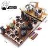 Bandeja de té para el hogar Mesa de té de madera Juego de Mar de Té grande de una sola pieza cuatro en uno soporte para estufa eléctrica automática generación