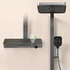 Chuveiro de Pressão Jomoo High-End Cinza Grafite com Prateleira Termostática e Jato de Cintura para Banheiro Residencial