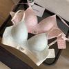 Ropa interior expandida para busto redondo para mujer, busto pequeño, push-up, que muestra el busto, cintura grande, delgada, copa vacía, sin marcas, engrosada, sujetador de dibujos animados