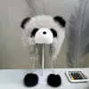 Chapéu de Pelúcia Imitação de Visão para Crianças Desenho Animado Panda Outono e Inverno Venda Quente Transfronteiriça Moda Engrossado Quente Mulheres