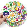 50 pegatinas originales de grafiti de frutas y verduras, con expresión de dibujos animados, para decorar bolsas, tarjetas, patinetas, equipajes, cuentas de mano.
