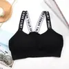 Hermoso sujetador deportivo de espalda, sin costuras, para bustos pequeños, push-up, estilo estudiante, sin tirantes, camiseta sin mangas de yoga, ropa exterior para mujer