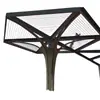 Toldo de estructura de acero paisajístico para parques escolares y zonas de ocio, construcción de toldo metálico con estructura de acero hecho a medida