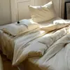 Juego de verano de cuatro piezas de seda helada refrigerante Lenzing Tencel grado LF austriaco, 100 unidades, con funda de edredón, sábana bajera y sábana plana