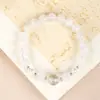 Pulsera Blanca de Piedra Lunar Natural con un Solo Cristal Blanco Grado 5A, Pulsera Blanca de Cristal Moderna y Elegante