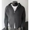 Nuevo cárdigan de punto con capucha de peso pesado, color liso, versátil, estilo American High Street, para Otoño/Invierno 2026, para Hombres y Mujeres, suéter abrigo casual