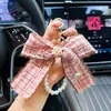 Nova Chaveiro Criativo de Camélia com Laço Estilo Chanel Elegante Pingente Decorativo Coreano para Meninas