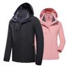 Outdoor moda marca rush roupas femininas três-em-um destacável lã-forrado de duas peças grande tamanho à prova de frio jaqueta de montanhismo para homens